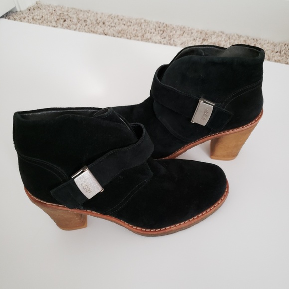 UGG Black and Brown Ankle Boots - Picture 2 of 8